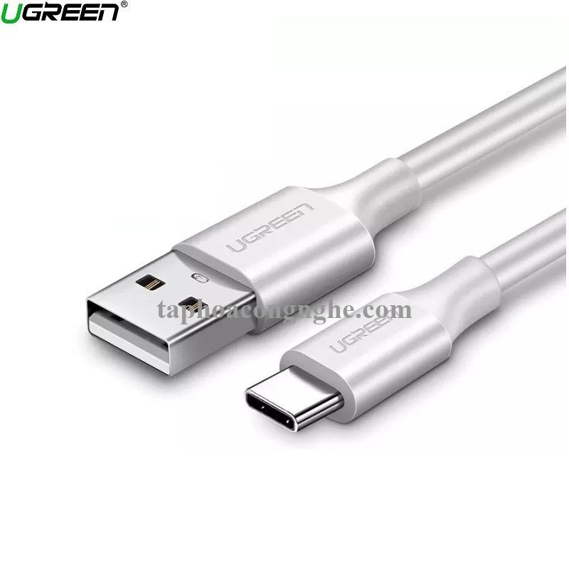 Ugreen 60225 3m 2.0 màu trắng cáp Usb ra Type C sạc và truyền dữ liệu US287 30060225